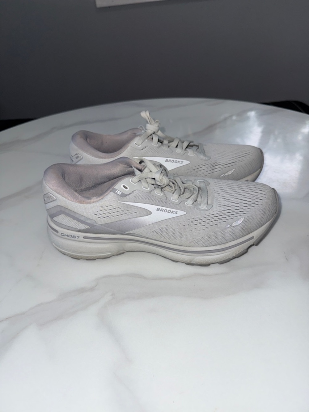 Brooks Women's Ghost Running Shoes in Light Gray